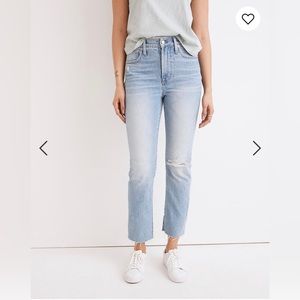 MADEWELL The Petite Perfect Vintage Jean in Coney Wash: Destroyed Edition 29P
